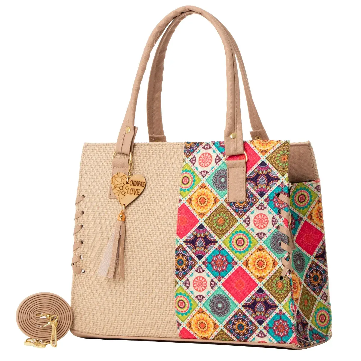 Bolsa Artesanal Mexicana de Yute Estrella - Imagen 7