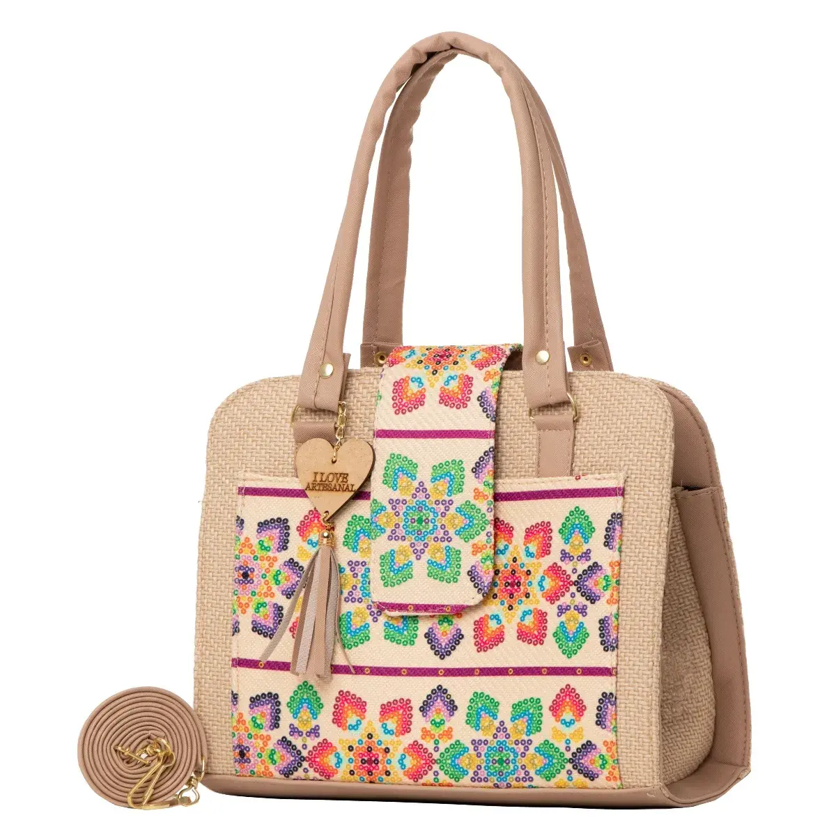 Bolsa Artesanal Mexicana de Yute Elsa - Imagen 3