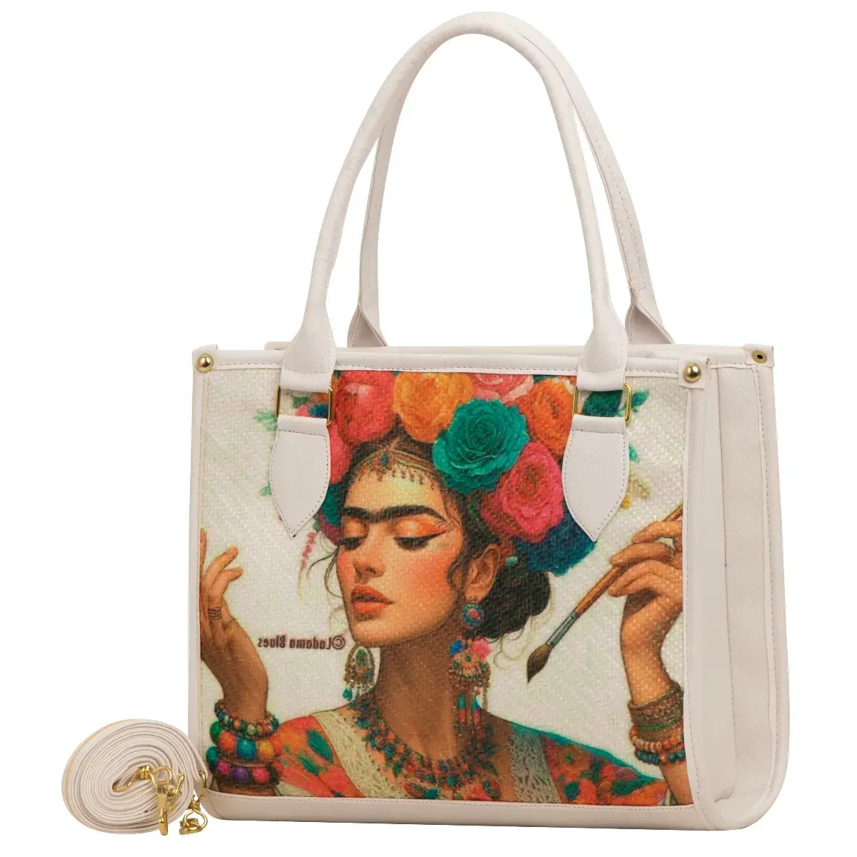 Bolsa Artesanal Mexicana de Yute Flora - Imagen 4